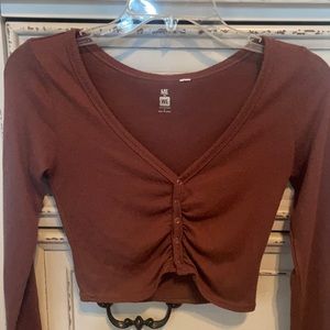 Pacsun brown crop top